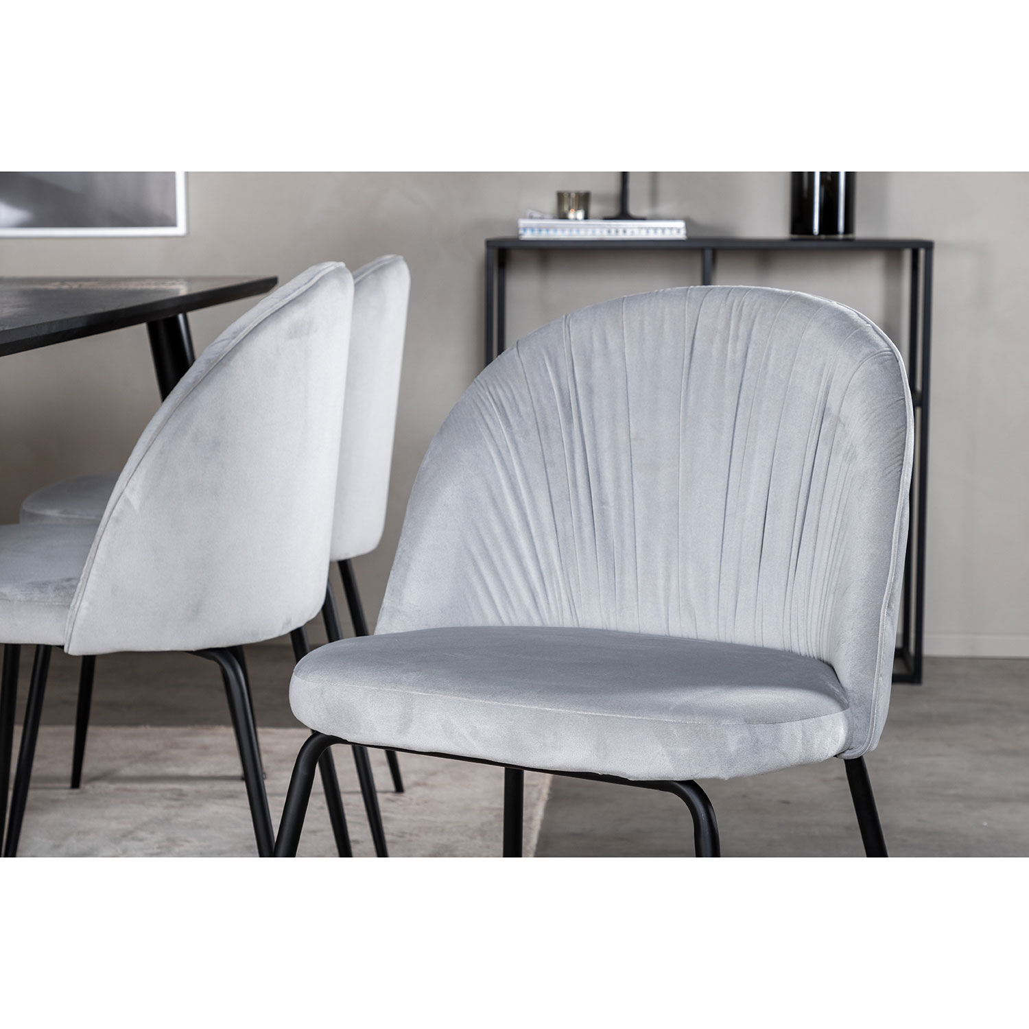 Spisegruppe Venture Home Dipp med 6 Wrinkles Stoler