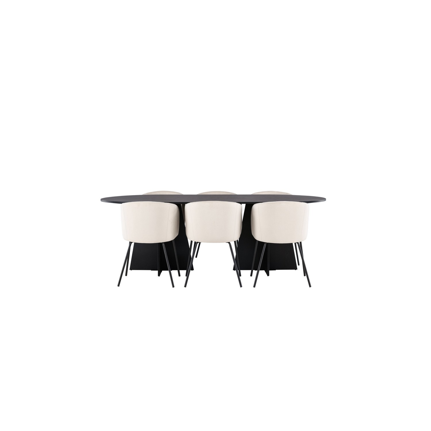Spisegruppe Venture Home Bootcut Oval med 6 Berit Stoler
