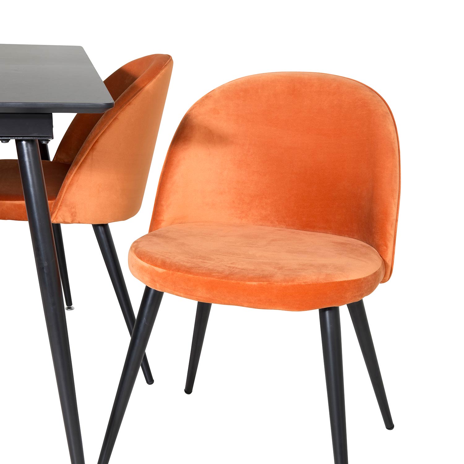 Spisegruppe Venture Home Silvia med Innleggsplate og 4 Valentina Stoler