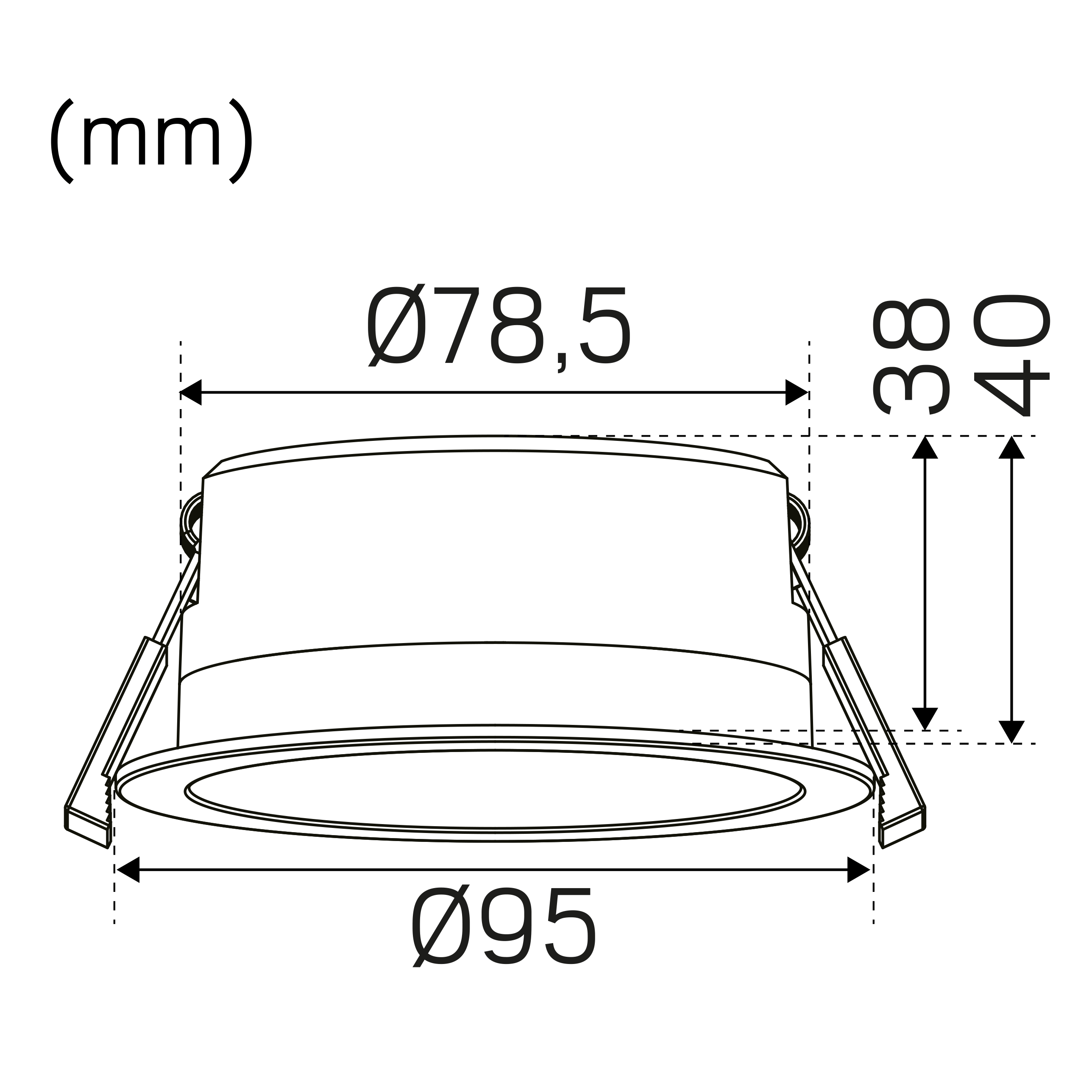 LED-downlight Hide-a-lite Level Quick ISO Sort