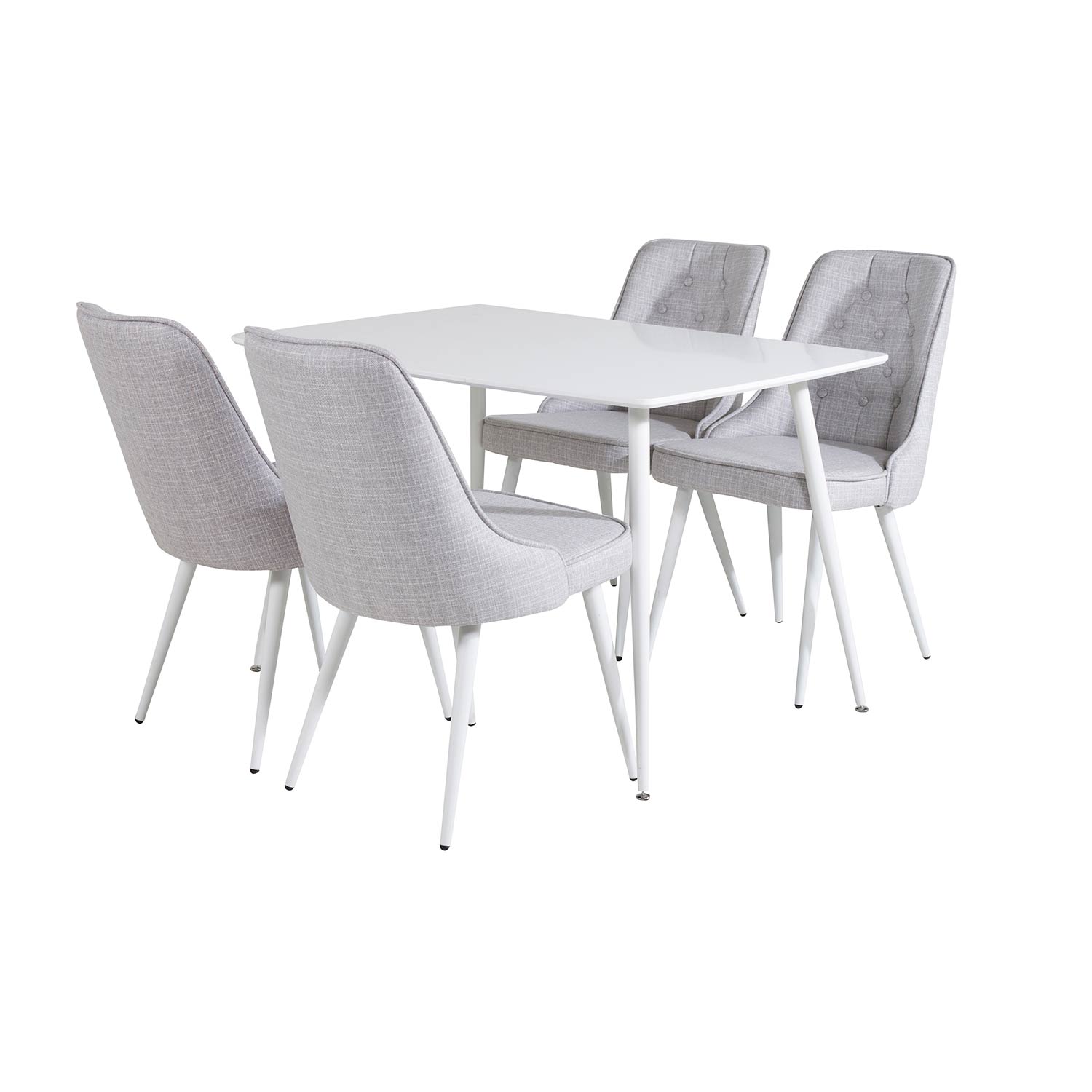 Spisegruppe Venture Home Pobbie med 4 Vera Stoler Polyester