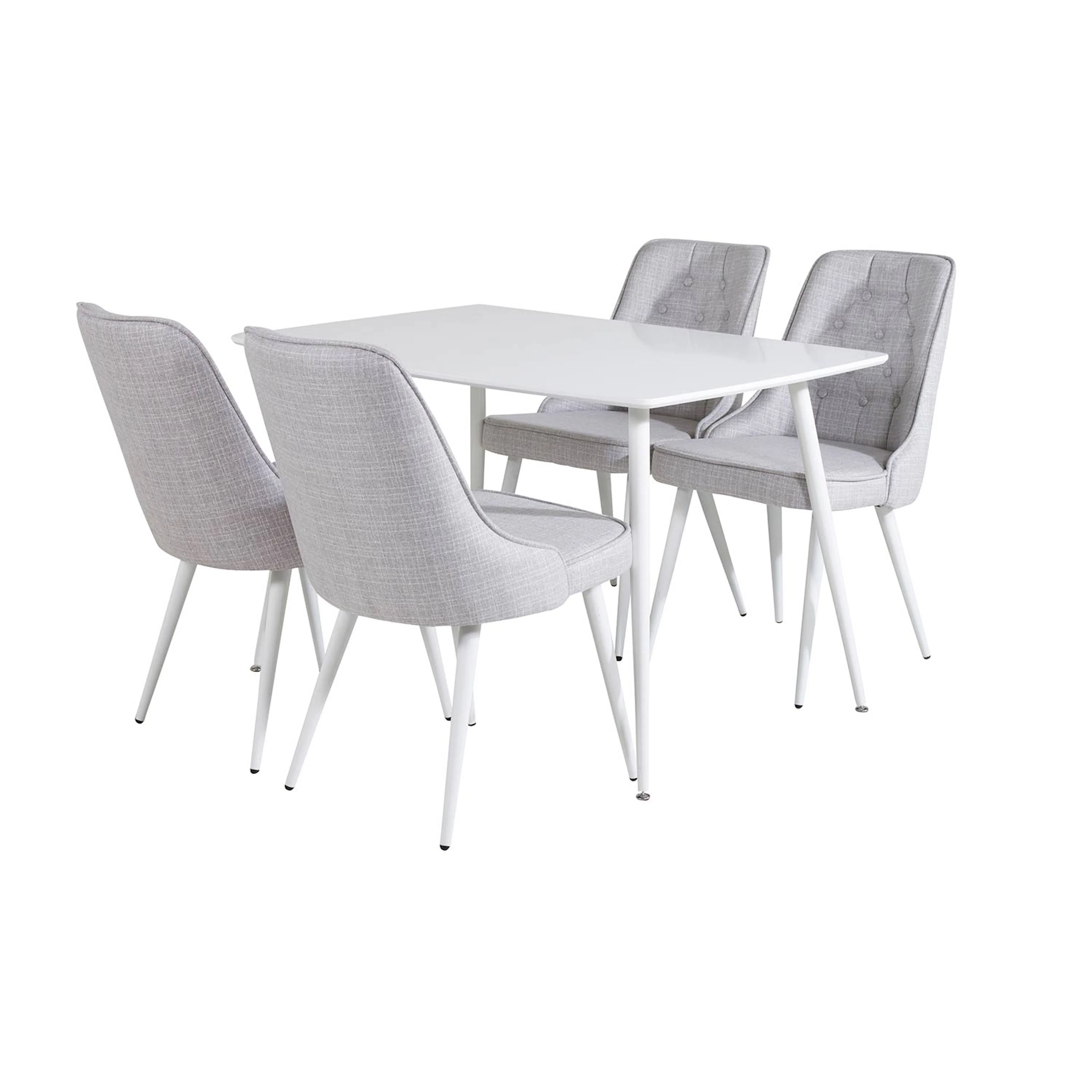 Spisegruppe Venture Home Pobbie med 4 Vera Stoler Polyester