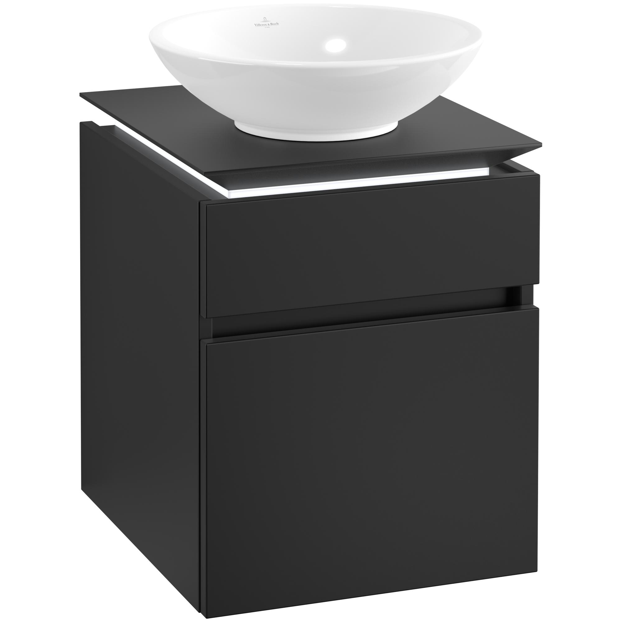 Tvättställsskåp Villeroy & Boch Legato 450 med 2 Lådor för Ytmonterat Tvättställ | badrum - badrumsmobler - tvattstallsskap-och-kommod | KakelKungen