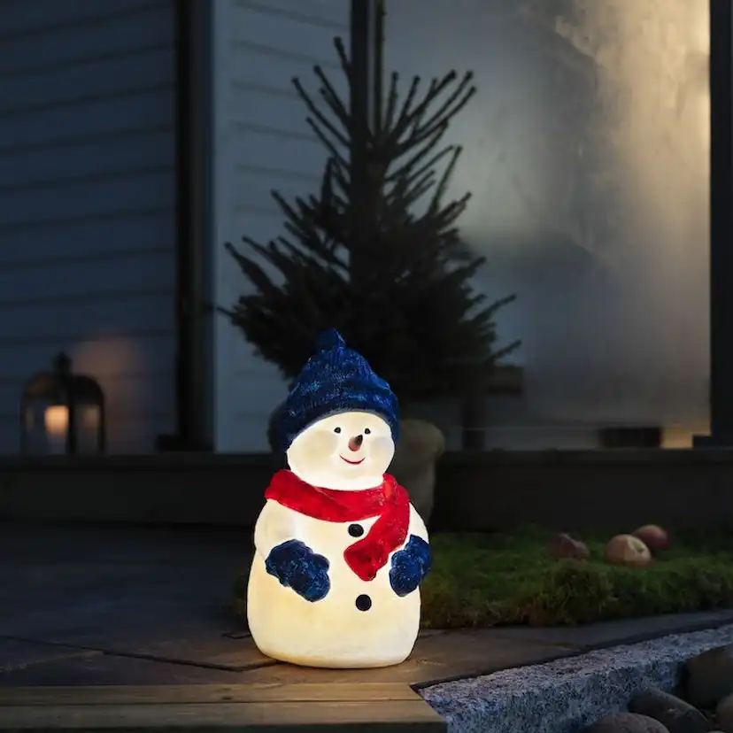 Dekorasjonsfigur Gnosjö Konstsmide Snømann LED
