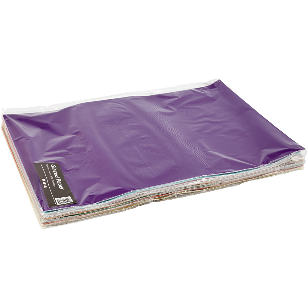 Glanspapir Creativ Company Ass Farger 32x48 cm 11x25 Ark/1 Pk