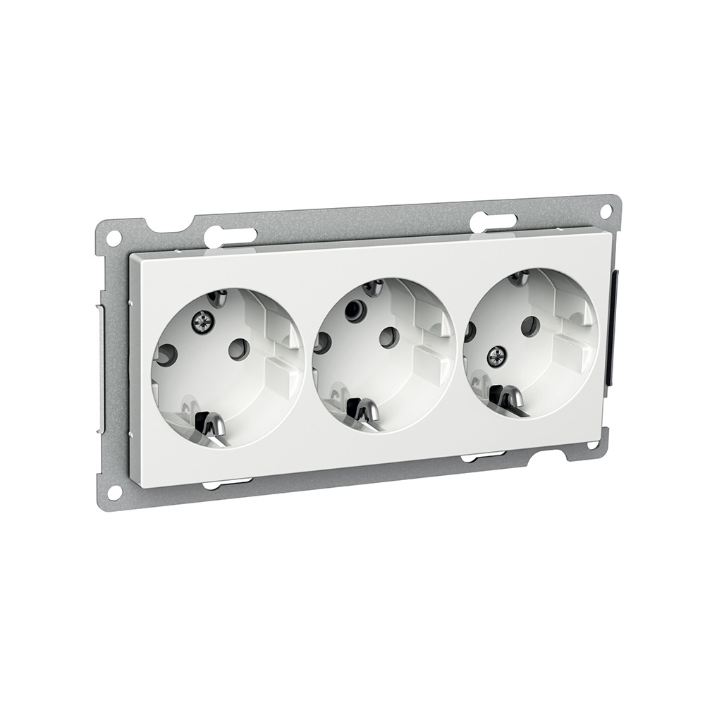 Stikkontakt Schneider Electric Exxact 3-Veis