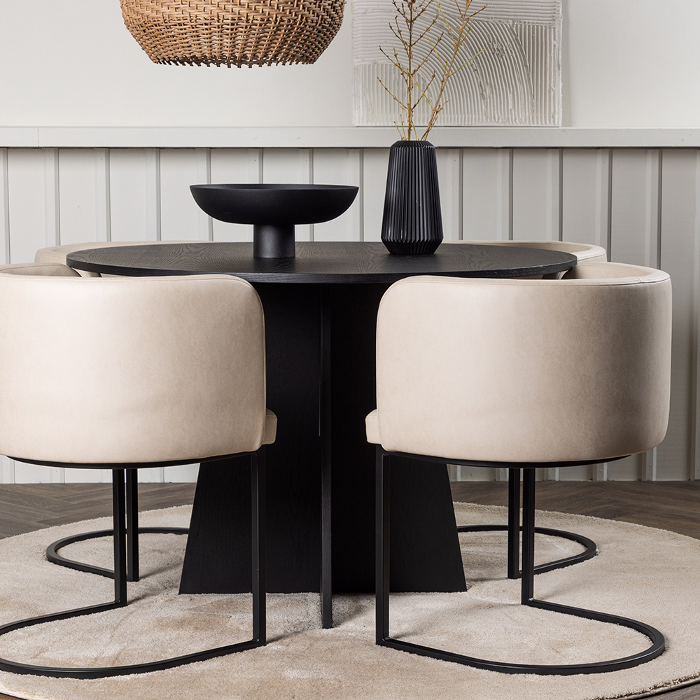 Spisegruppe Venture Home Bootcut Ø110 cm med 4 Simrishamn Stoler