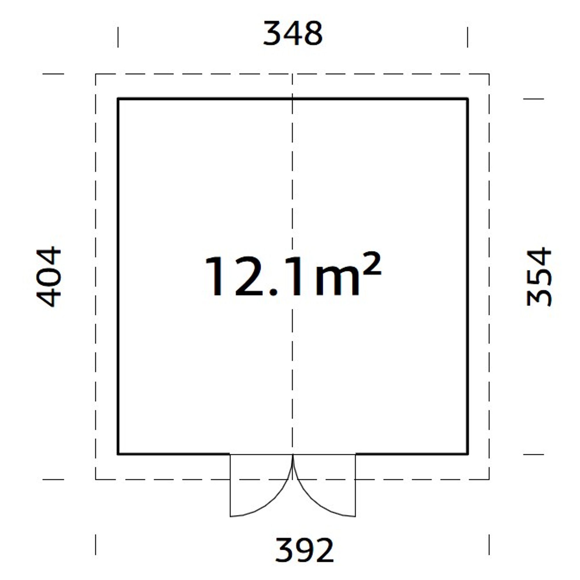 Redskapsbod Palmako Lucas 12,3 m2