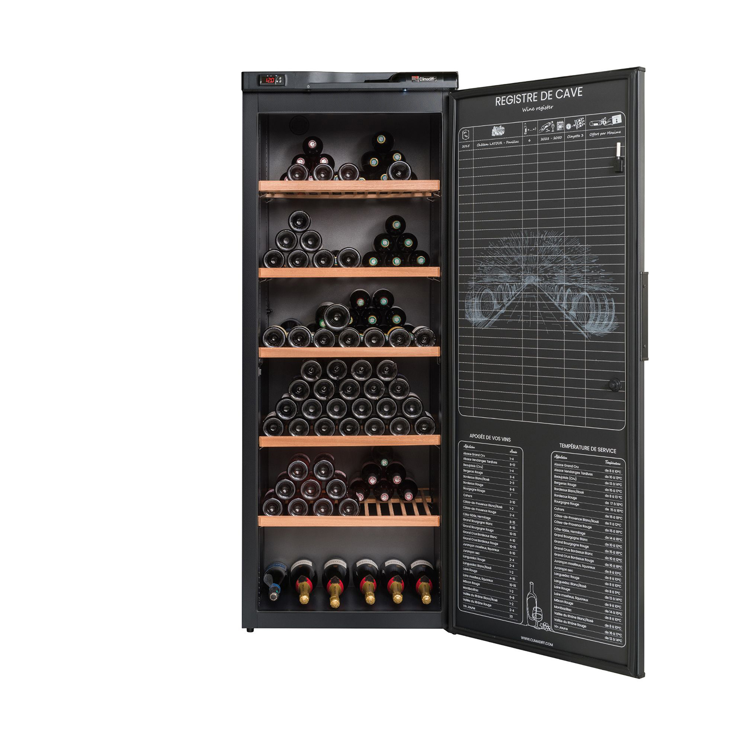 Vinlagringsskap Climadiff RESERVE300XL