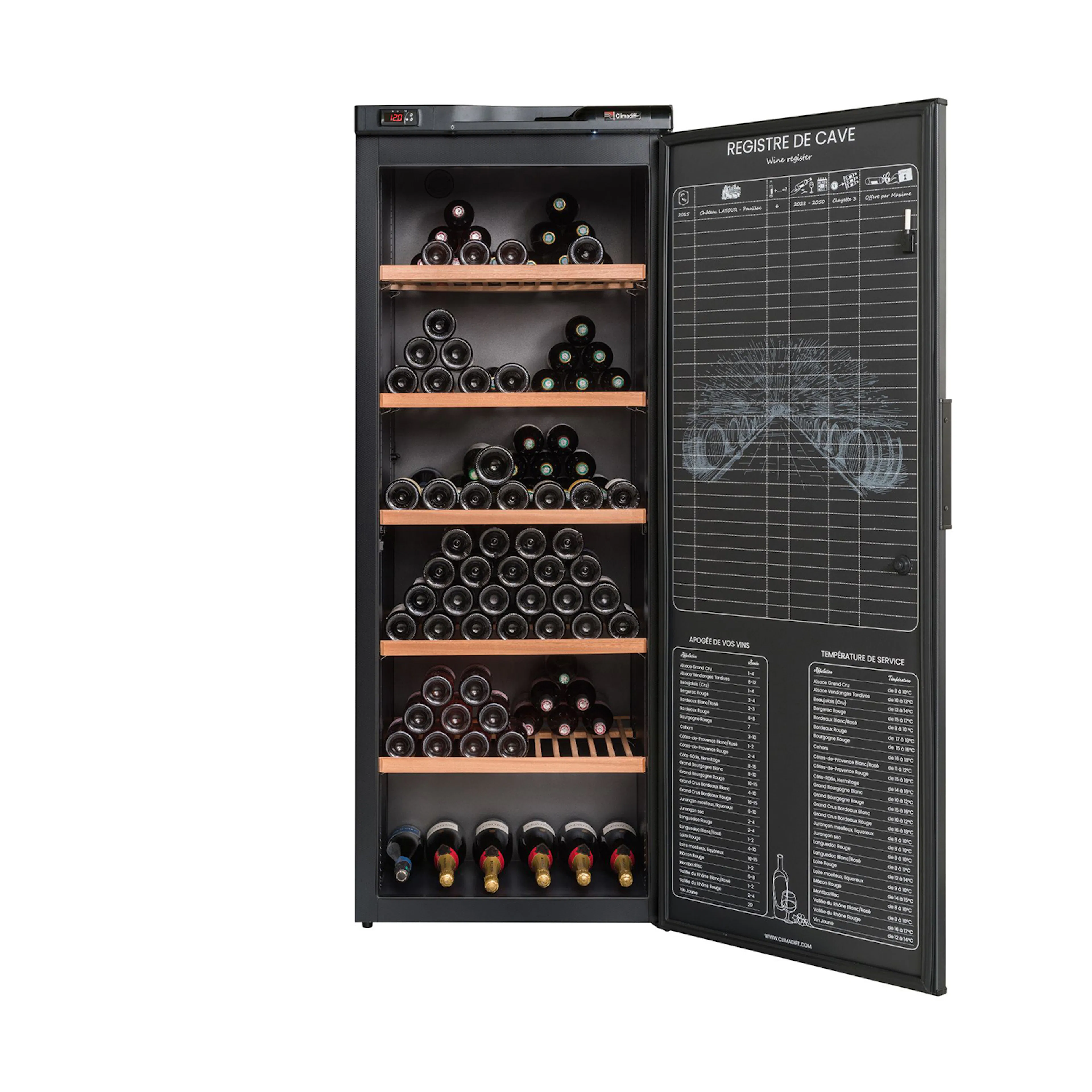 Vinlagringsskap Climadiff RESERVE300XL