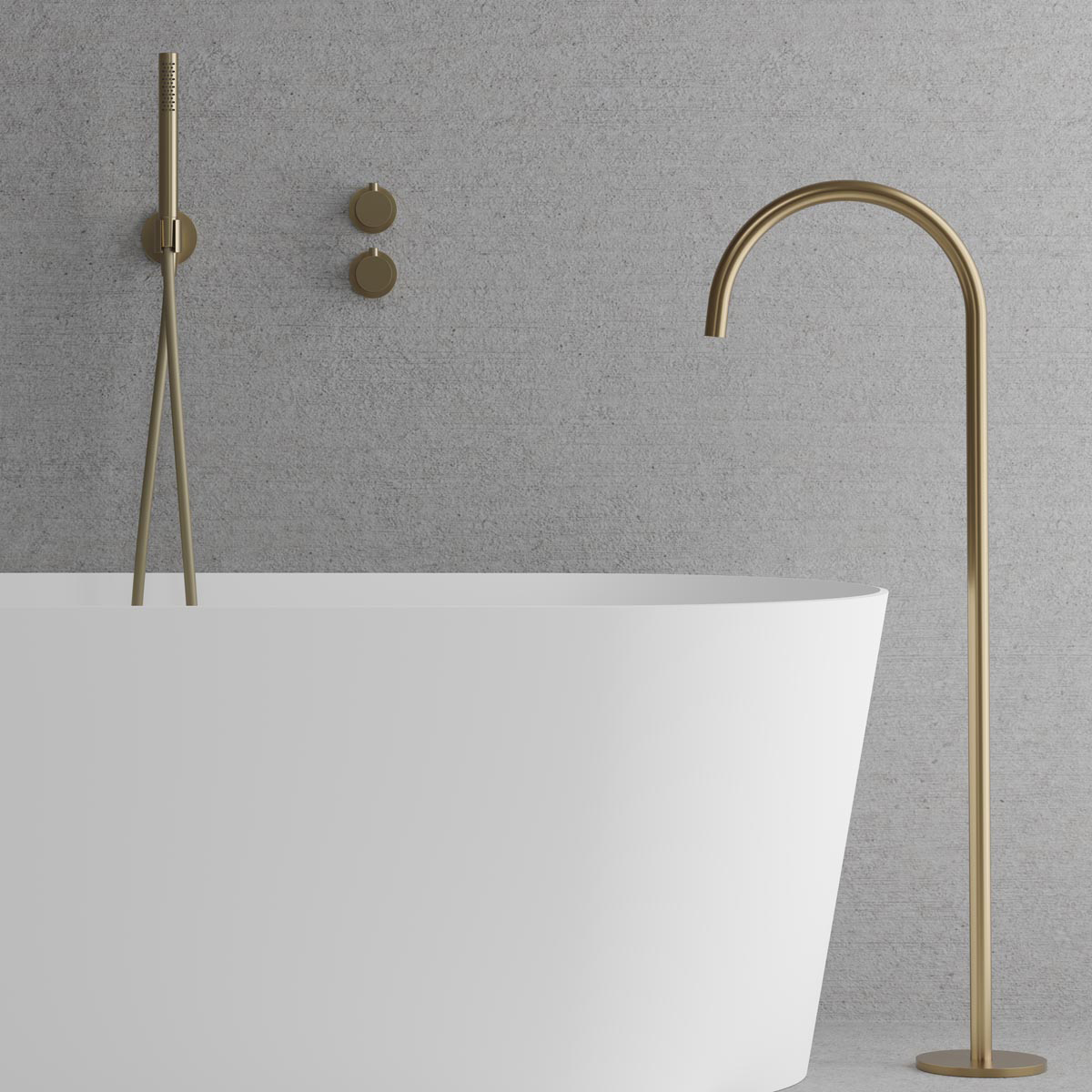 Takduschset Scandtap Steel Harmonized Bliss 4 med Badkarsfblandare för Inbyggnad | badrum - duscharmatur - takdusch | KakelKungen