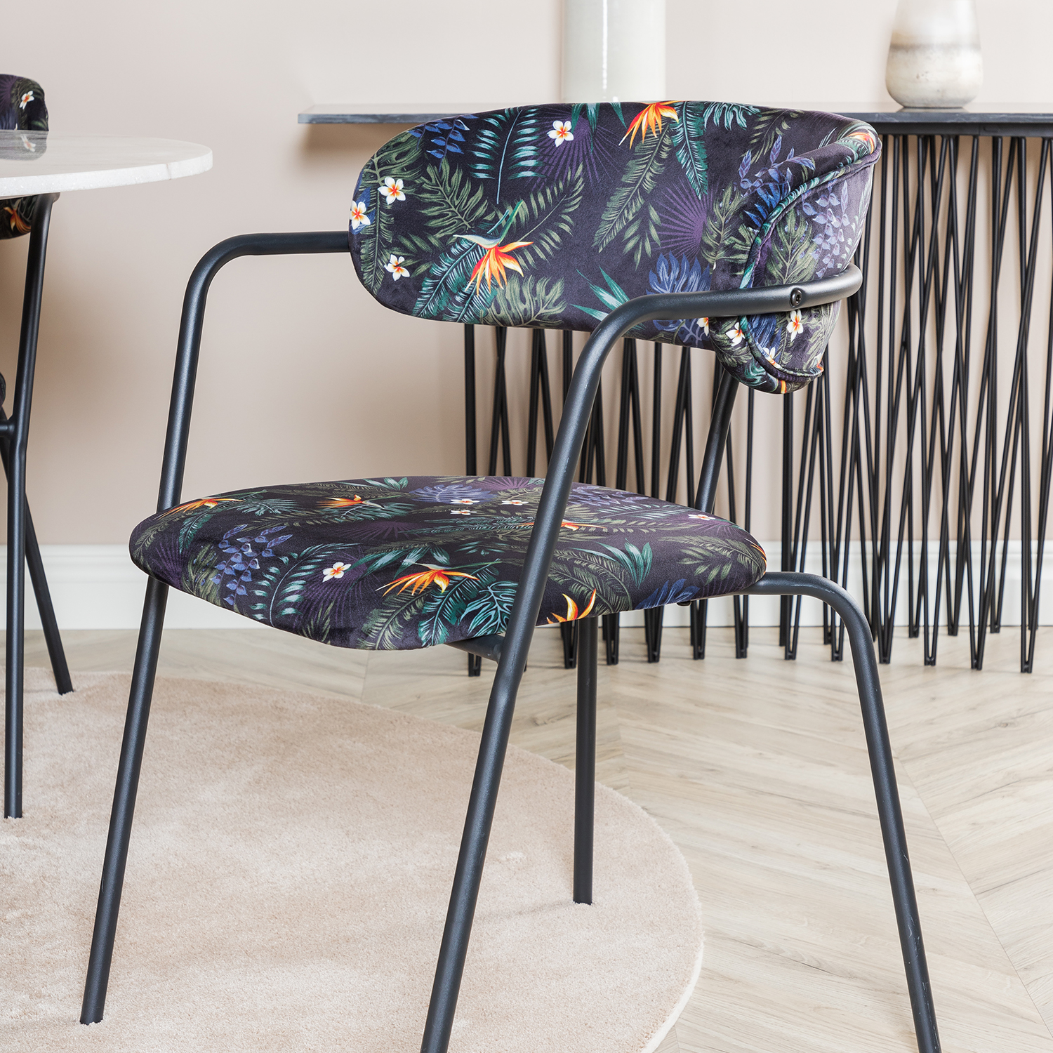 Spisegruppe Venture Home Estelle med 4 Aris Stoler Polyester