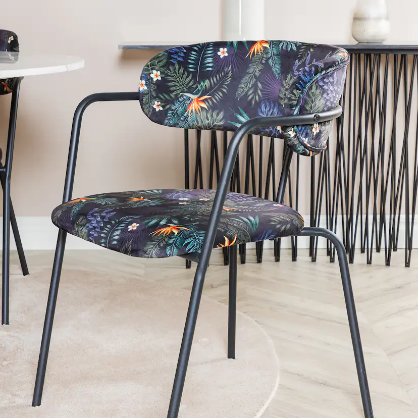 Spisegruppe Venture Home Estelle med 4 Aris Stoler Polyester
