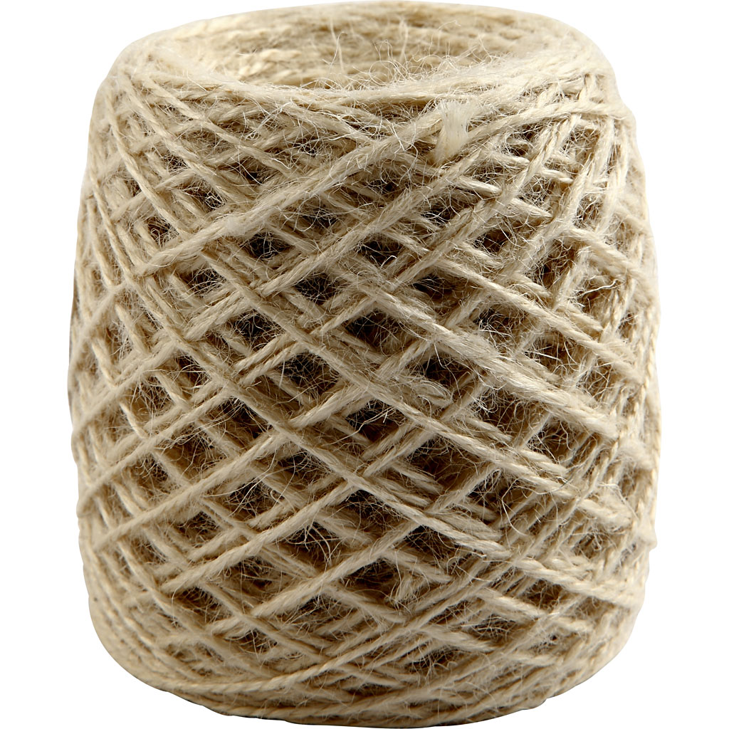 Naturhampa, natur, tjocklek 1-2 mm, 150 m/ 1 rl. Natur, Lengde: 150 m