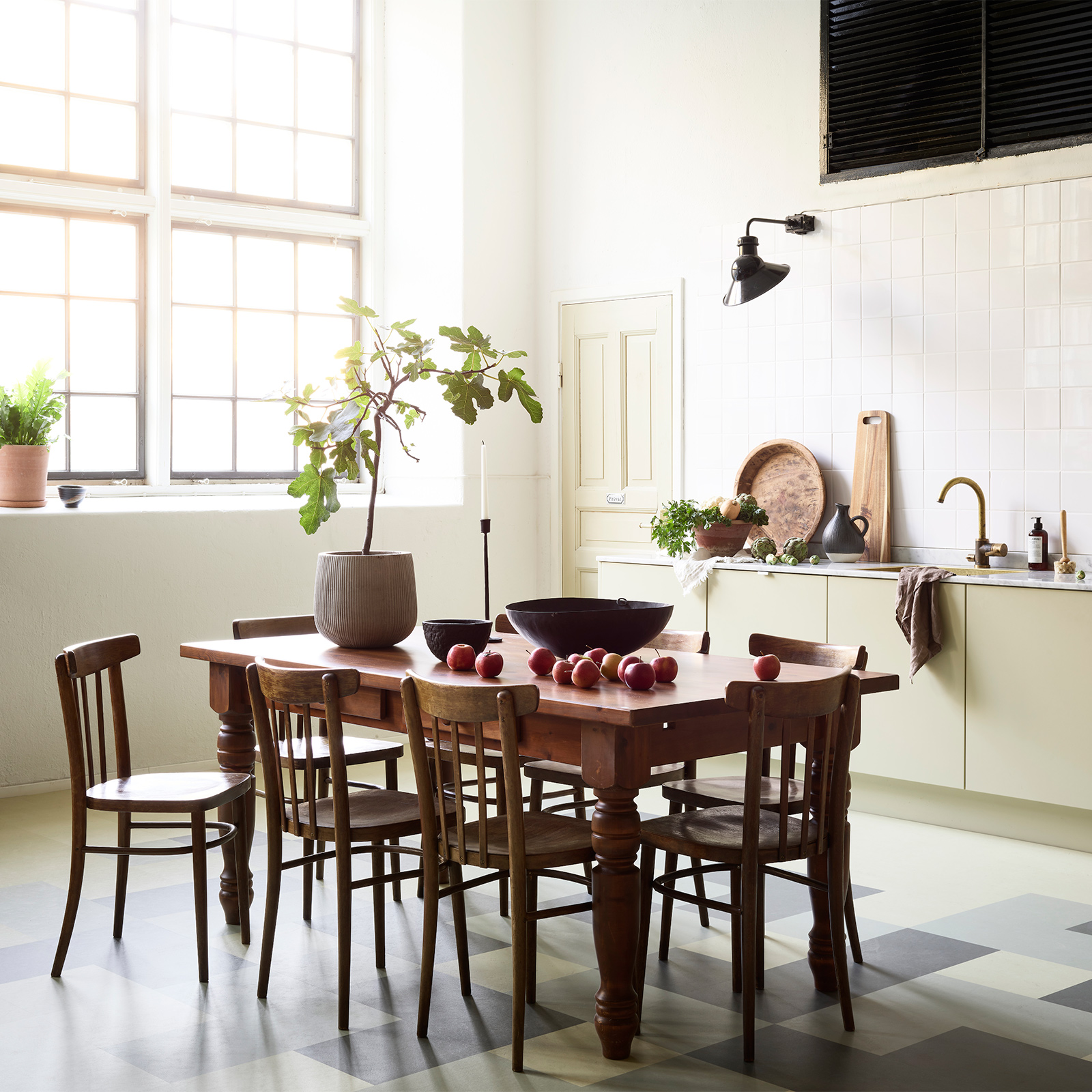 Linoleumgolv Forbo Marmoleum Click Cloudy Sand 30x30 cm