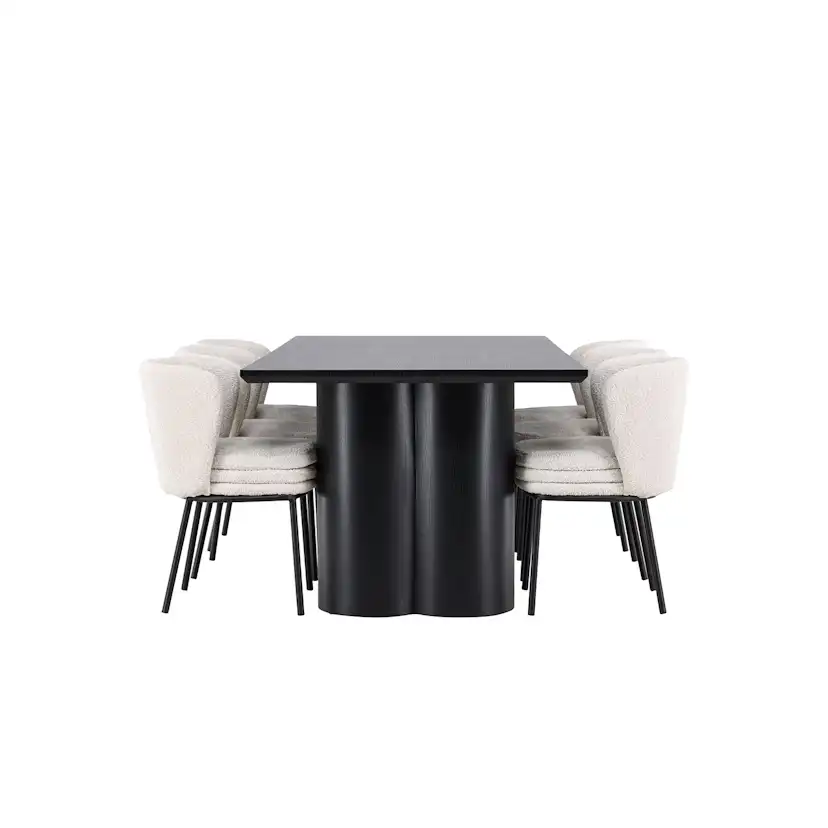 Spisegruppe Venture Home Olivia 210 med 6 stk Agnes Stoler