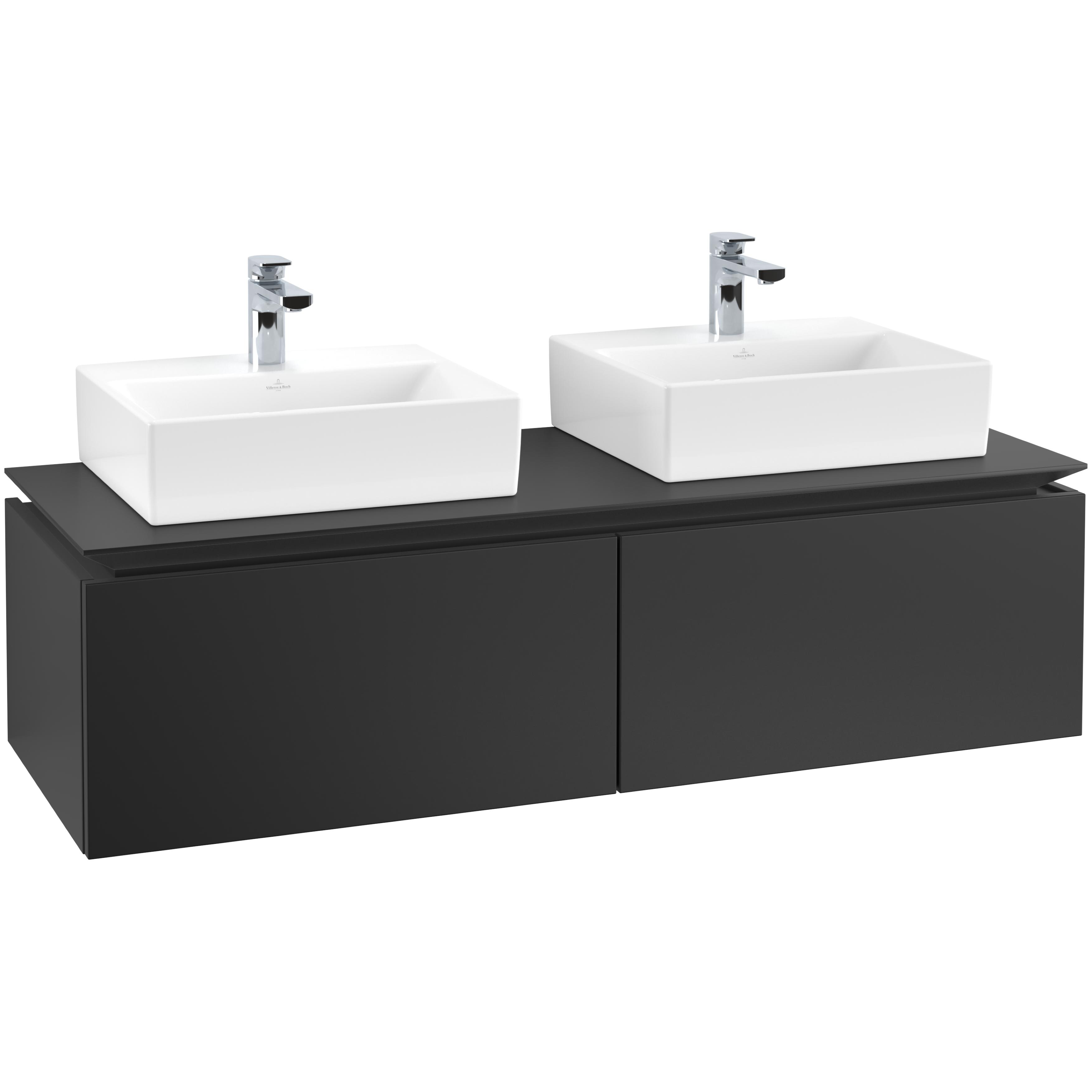 Tvättställsskåp Villeroy & Boch Legato Kompakt 1400 med 2 Lådor för Två Tvättställ
