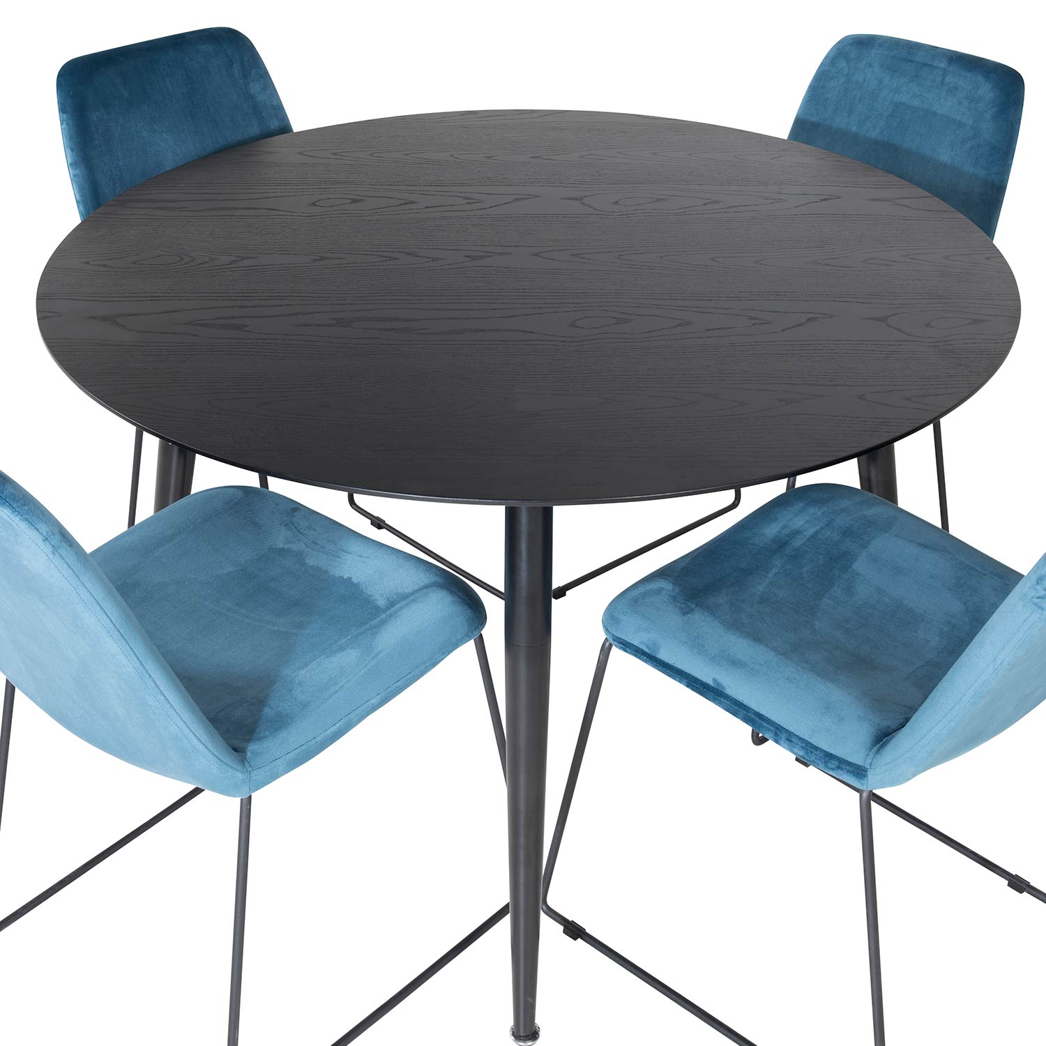 Spisegruppe Venture Home Dipp Ø115 cm med 4 Muce Stoler