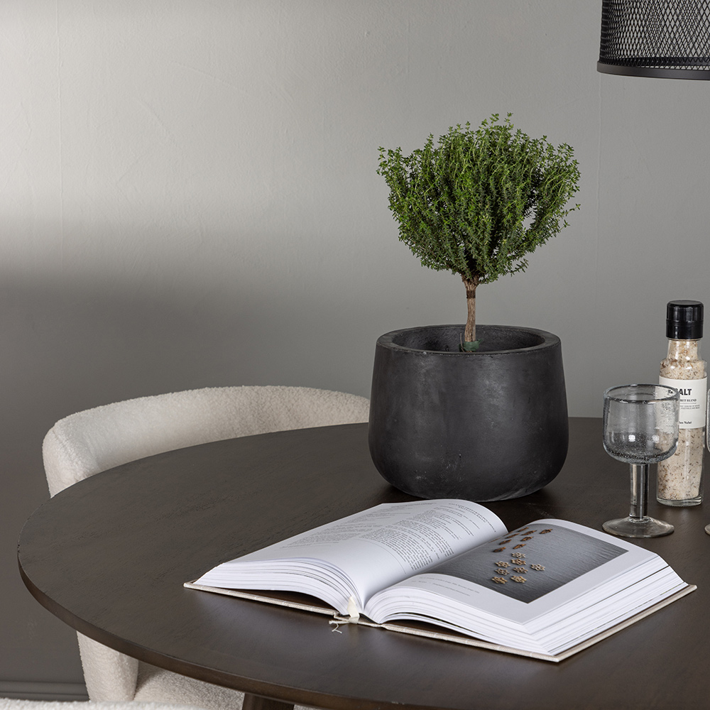 Spisegruppe Venture Home Kaseidon Ø100 cm med 4 stk Edina Stoler