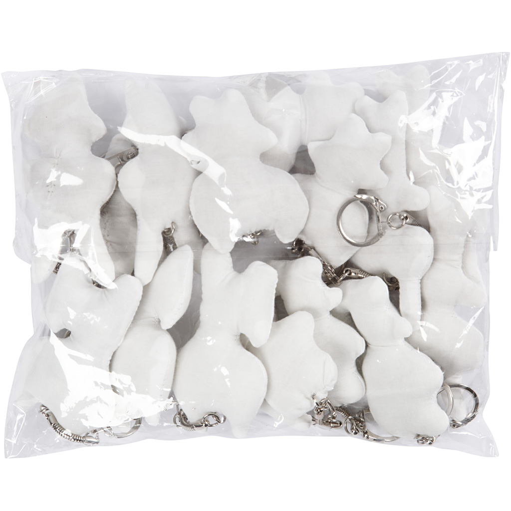 Stoffigurer Creativ Company Hvit 6-10 cm 15 stk/1 Pk