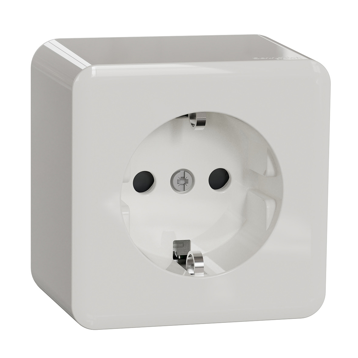 Stikkontakt Schneider Electric Exxact 1-Veis Utenpåliggende