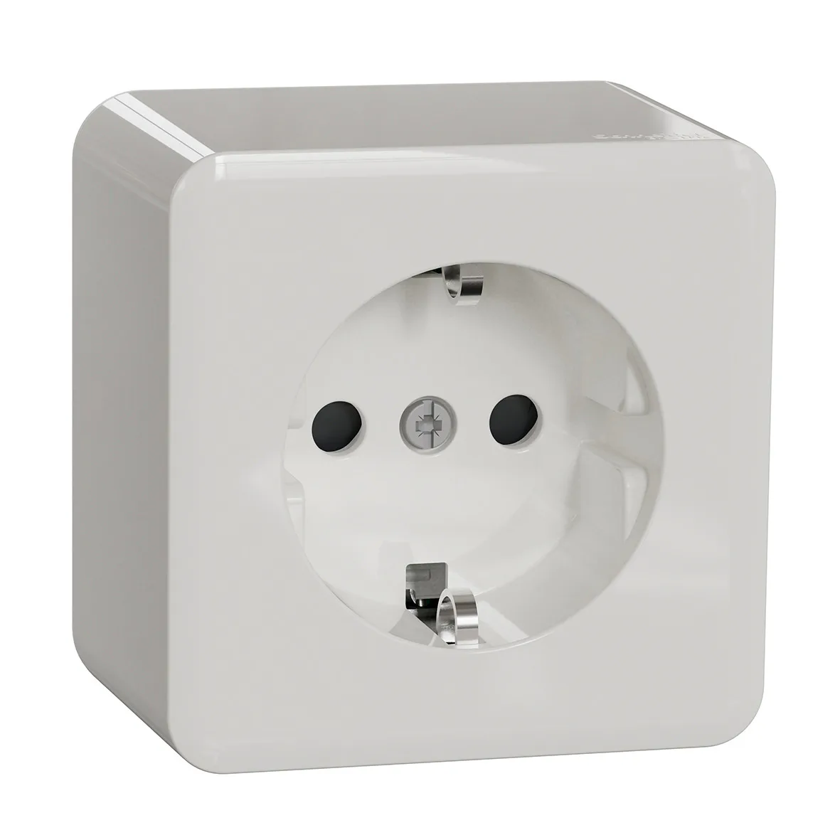Stikkontakt Schneider Electric Exxact 1-Veis Utenpåliggende