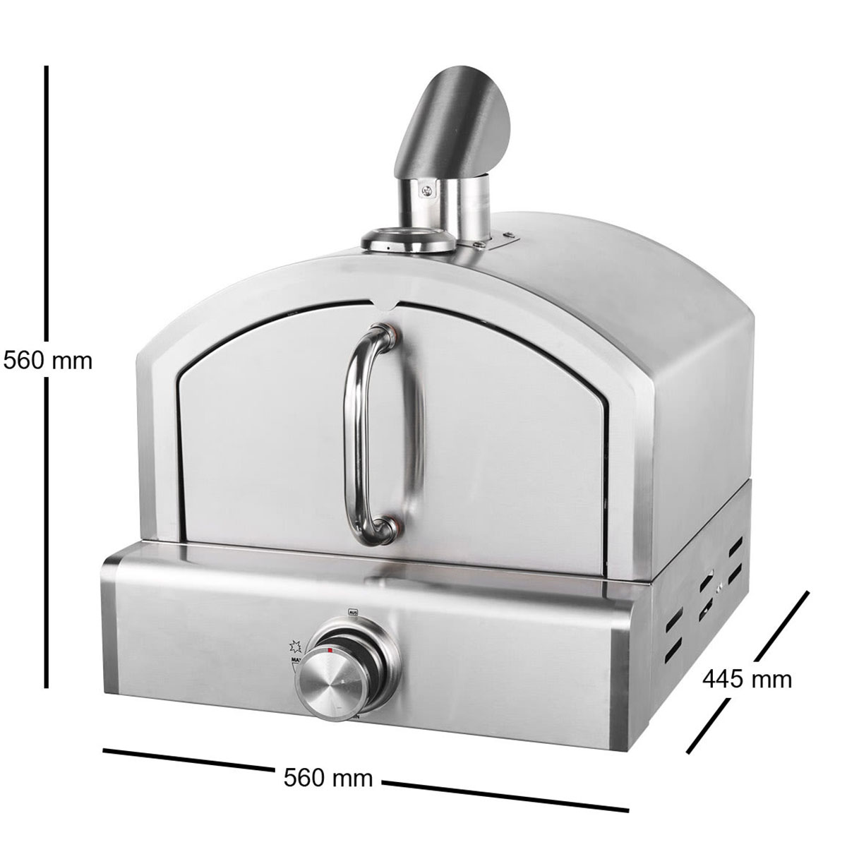 Frittstående Pizzaovn Myoutdoorkitchen Stainless Collection Brooklyn Gass