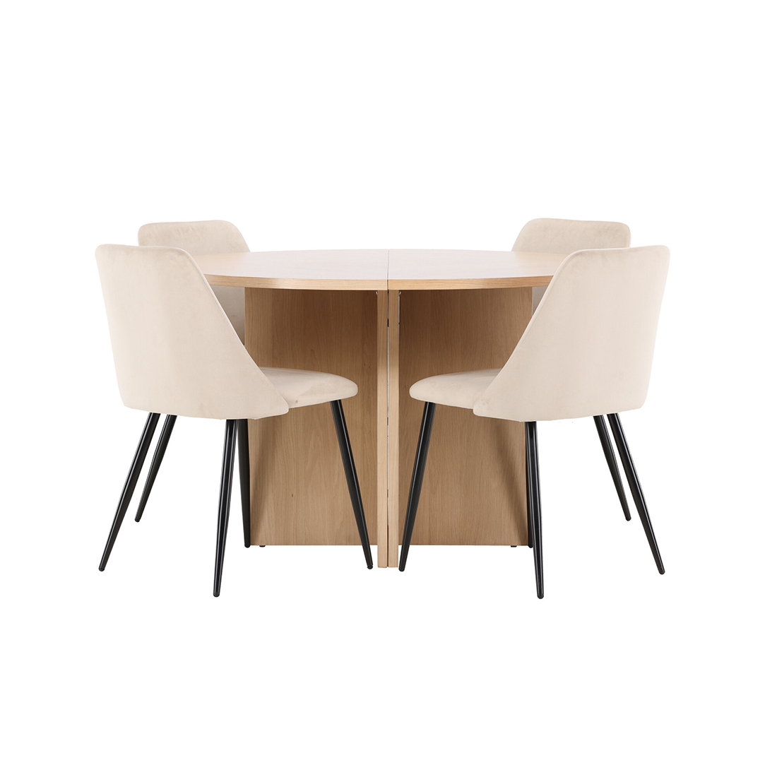 Spisegruppe Venture Home Strada Ø120 cm med 4st Night Spisestoler