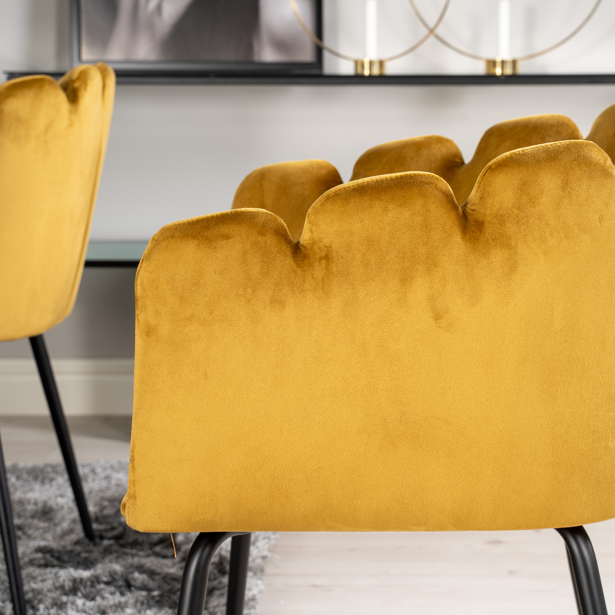 Spisegruppe furniture/fashion Disa med 4 Limhamn Rektangulært Stoler