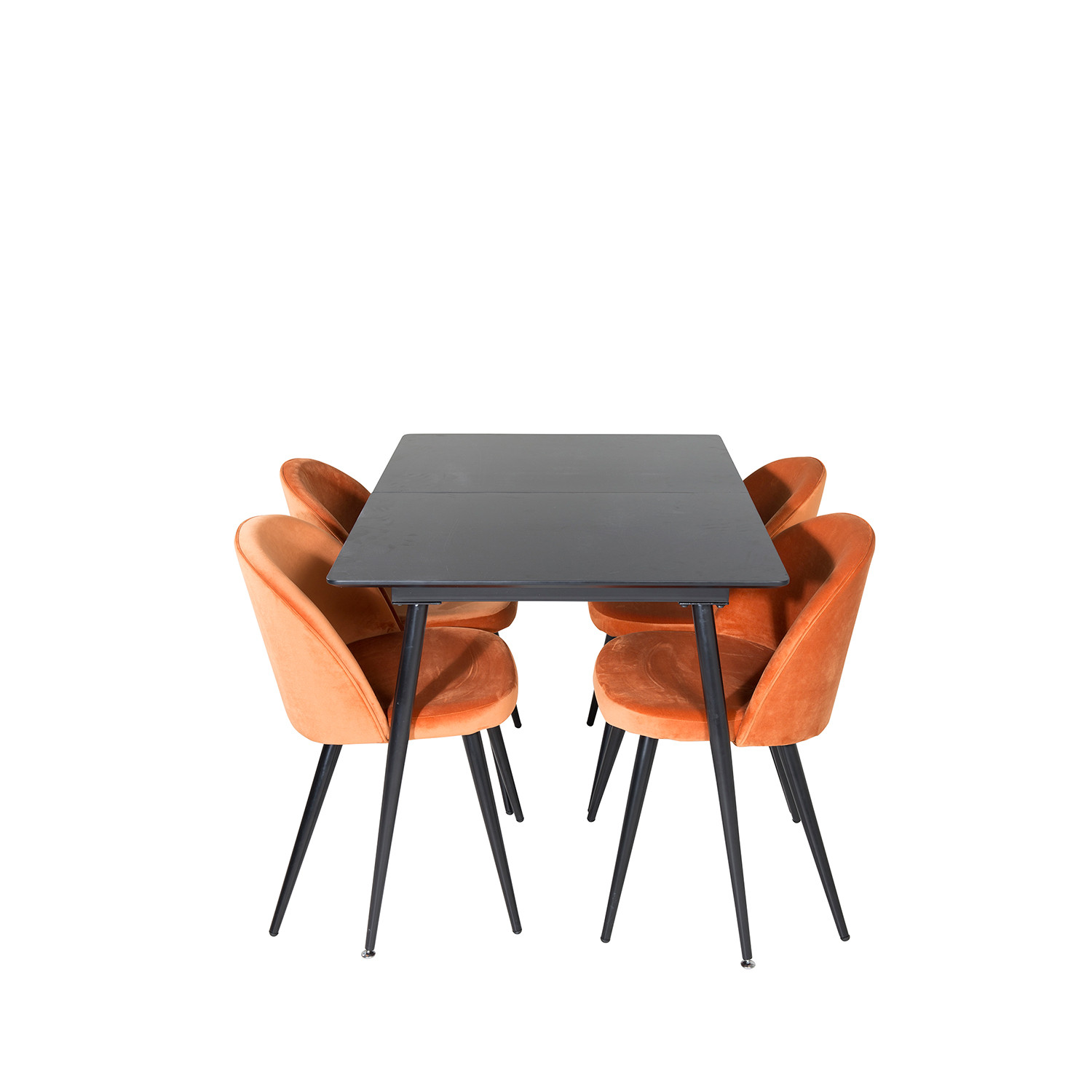 Spisegruppe Venture Home Silvia med Innleggsplate og 4 Valentina Stoler