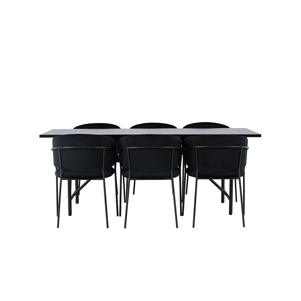 Spisegruppe Venture Home Astrid med 6 Selma Stoler