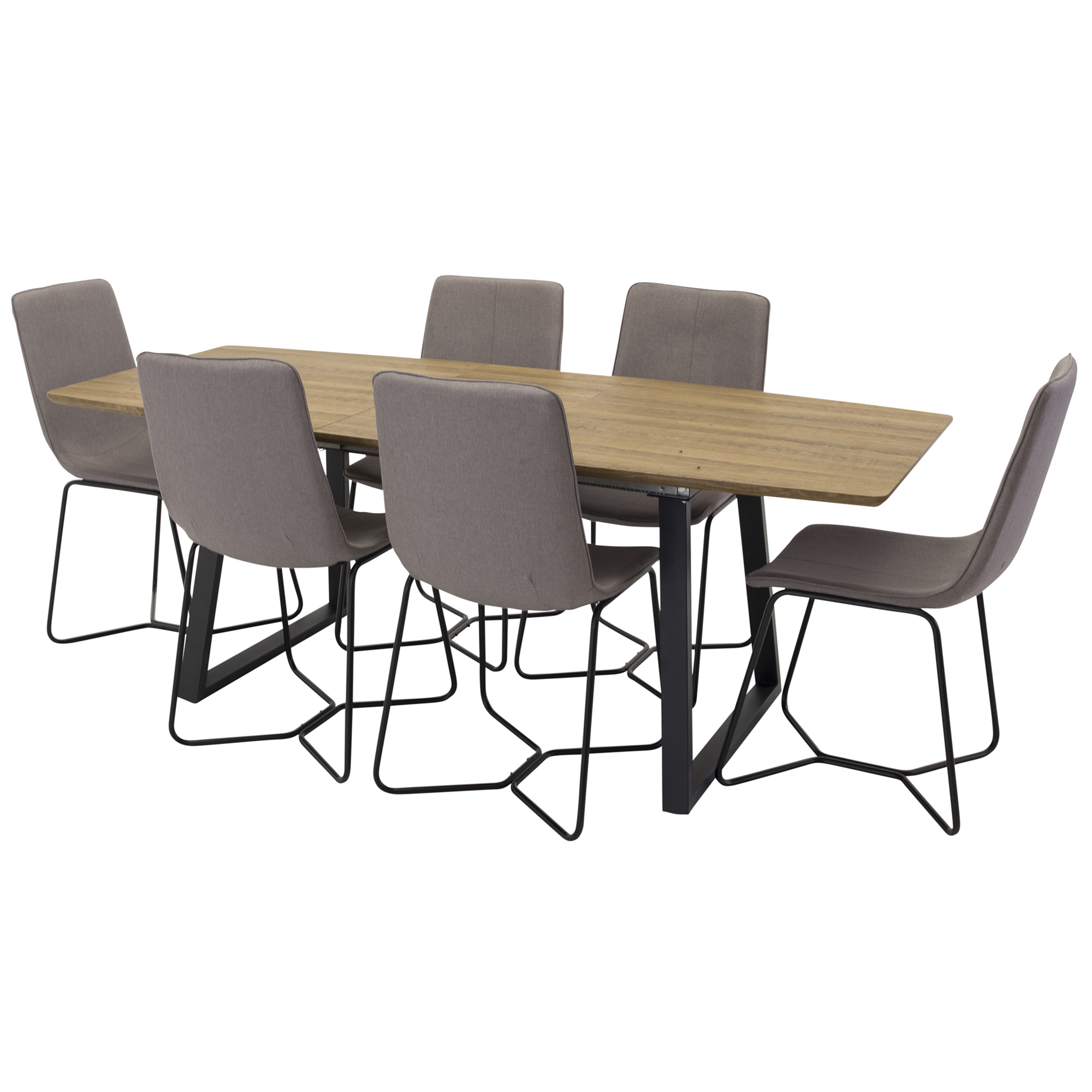 Spisegruppe Venture Home Ina med 4 Xtra Stoler Polyester