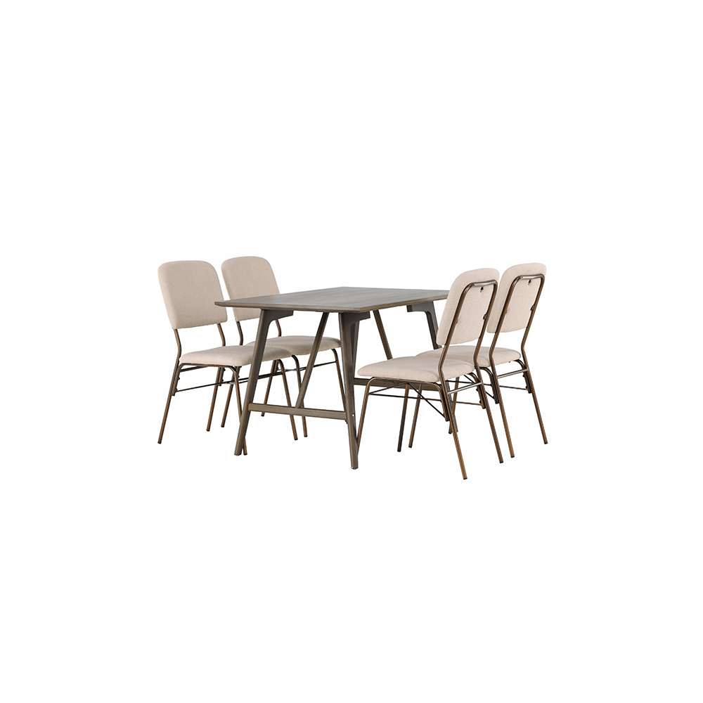Spisegruppe Venture Home Kaseidon med 4 stk Seda Stoler