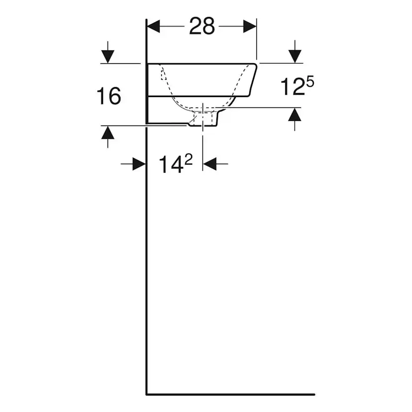 Servant Ifö Vinta Asymmetrisk Rund 400 mm