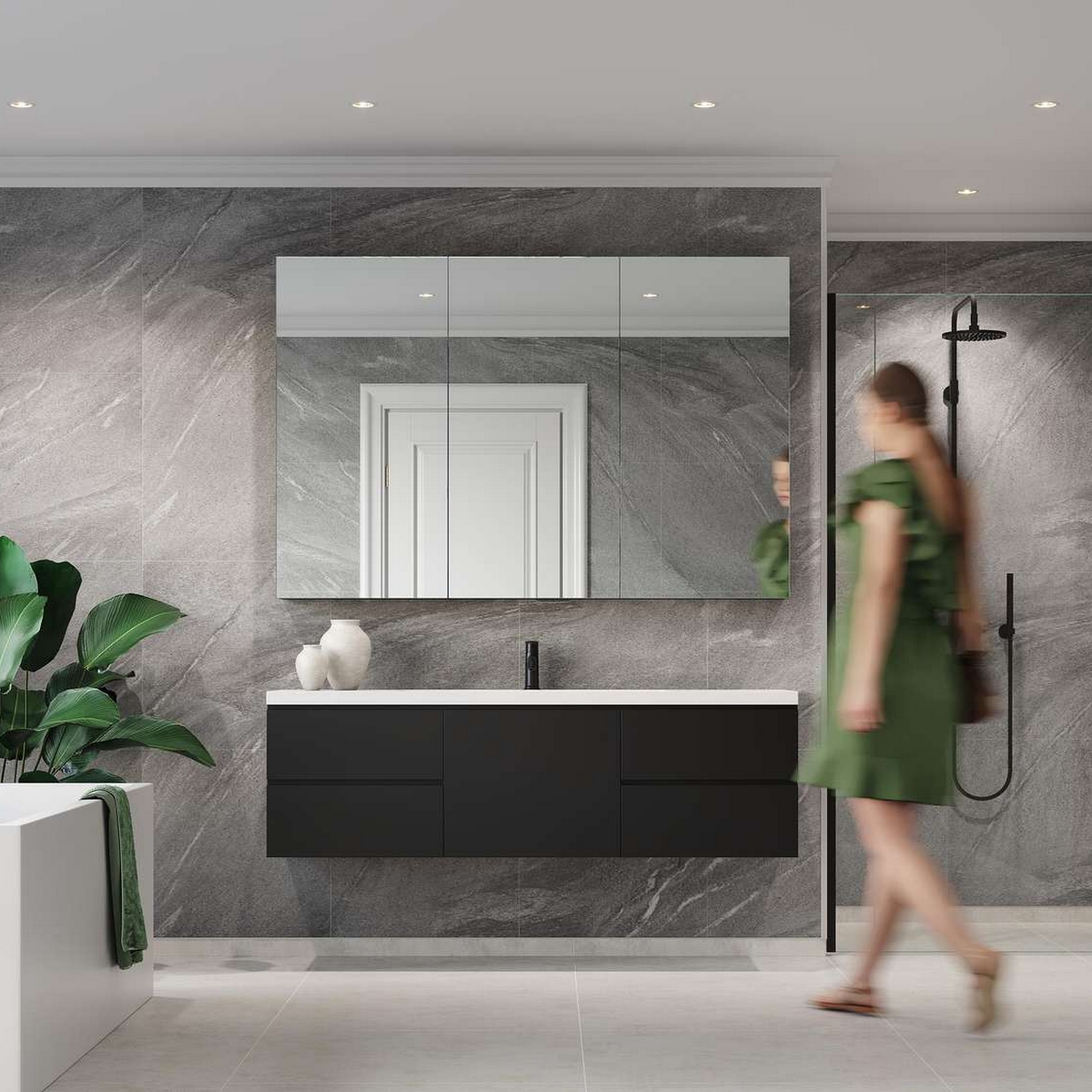 Baderomspanel Fibo 4009-M6060 Grey Stone