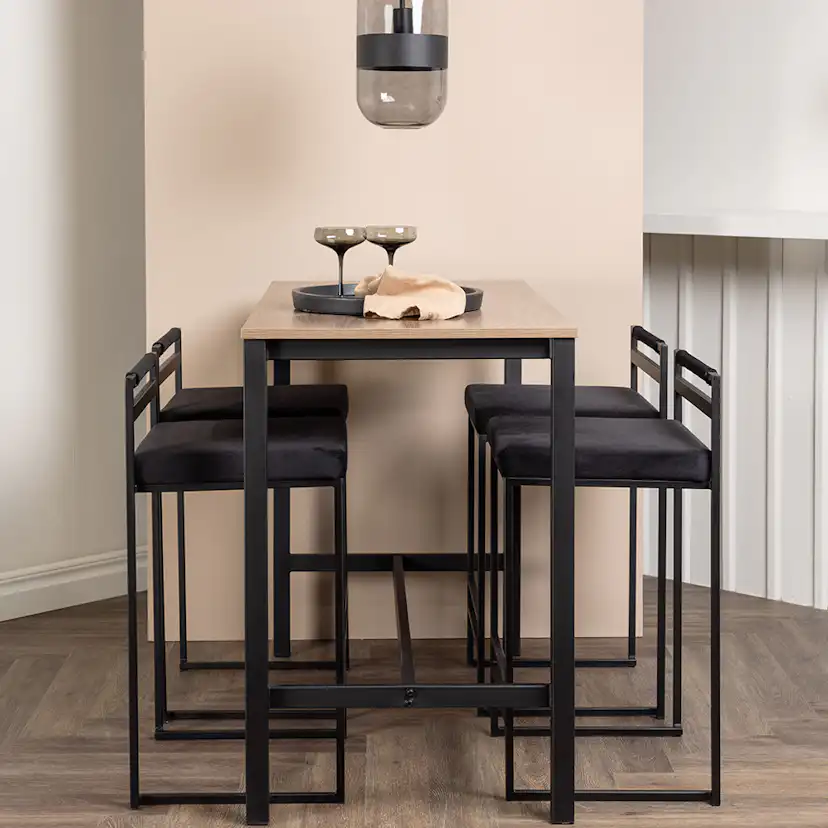 Spisegruppe Venture Home Camden med 4 Opelika Stoler