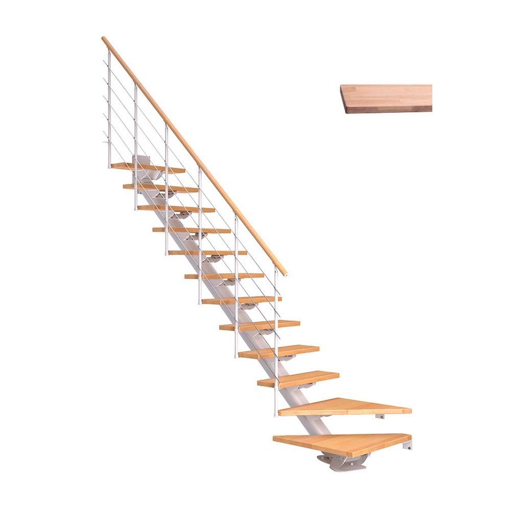 Plassbesparende Trapp Dolle Sydney Eik Hvitoljet 1/4 Style6