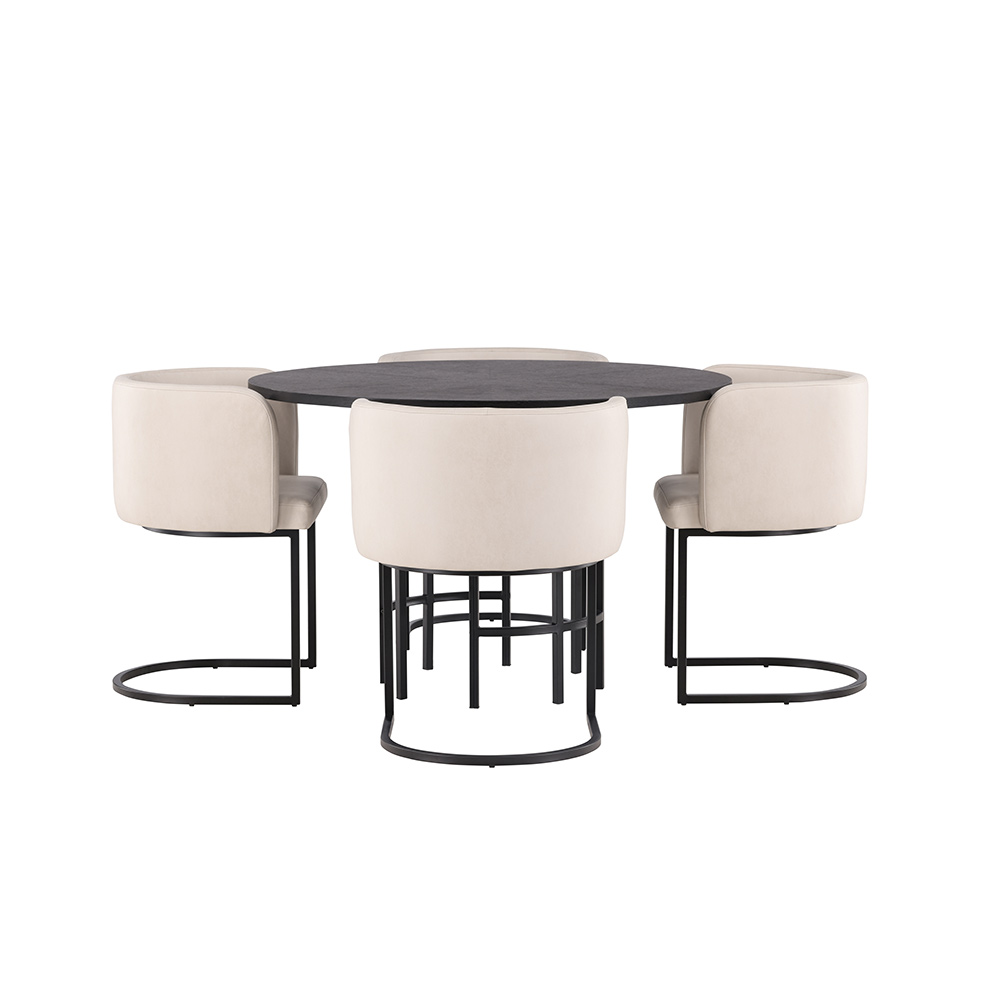Spisegruppe Venture Home Copenhagen Ø 115 cm med 4 Simrishamn Stoler