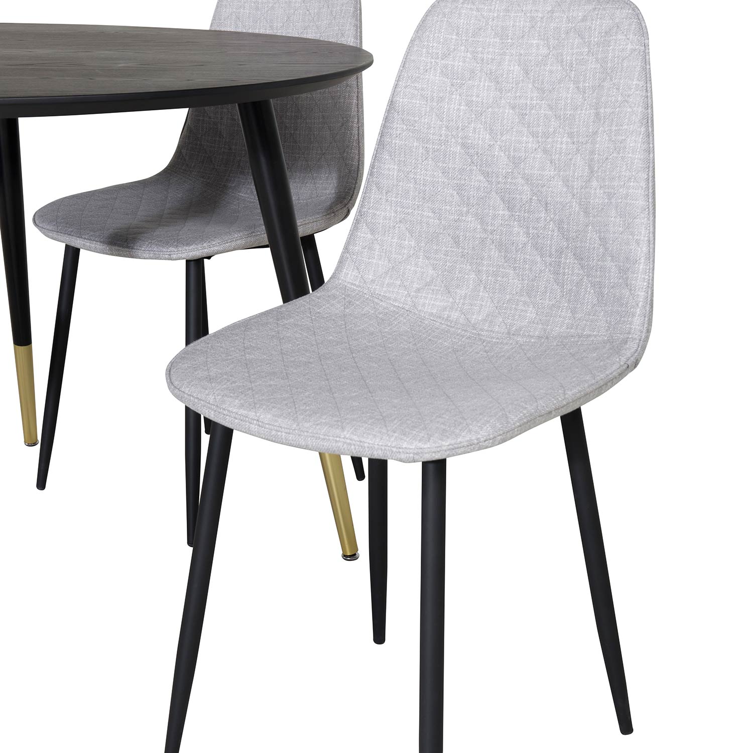 Spisegruppe Venture Home Dipp Ø115 cm med 4 Polar Stoler