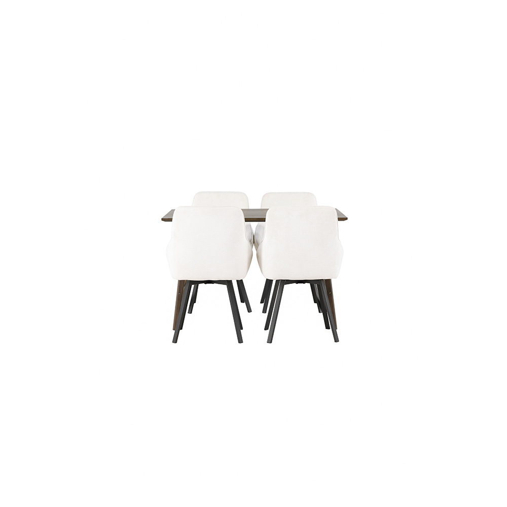 Spisegruppe Venture Home Kaseidon med 4 stk Rosie Stoler