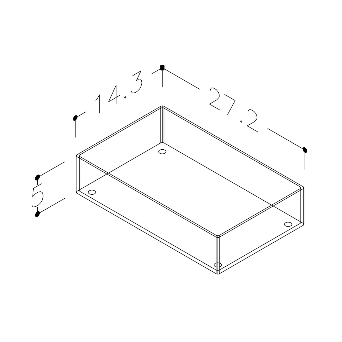 Skuffeinndeler Korsbakken A Plexiglass Stor 1 rom