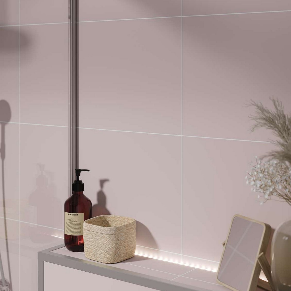 Baderomspanel Fibo 5218-M6030 Dusky Pink