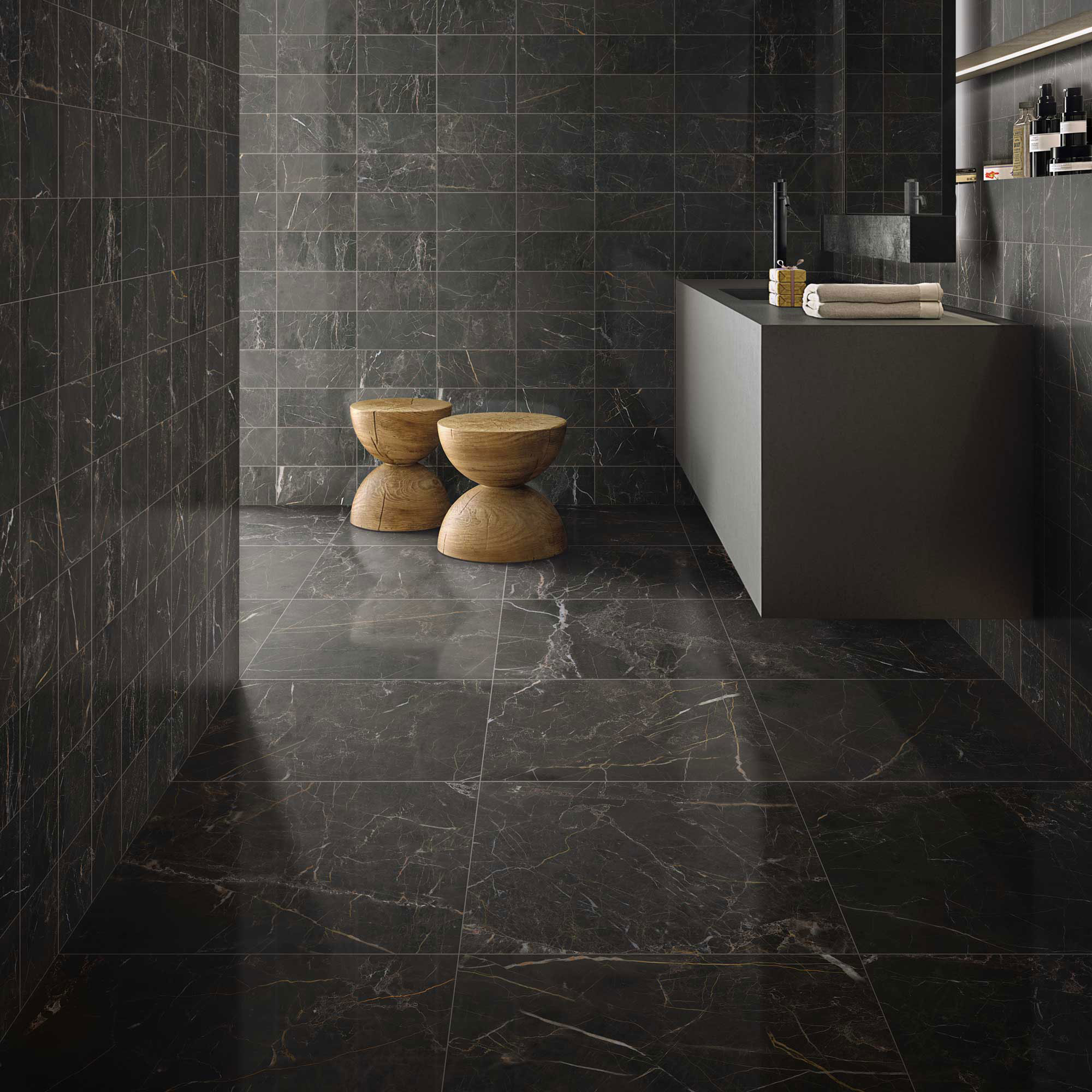 Klinker Ceramiche Keope Elements Lux Port Laurent Sort 60x60 cm