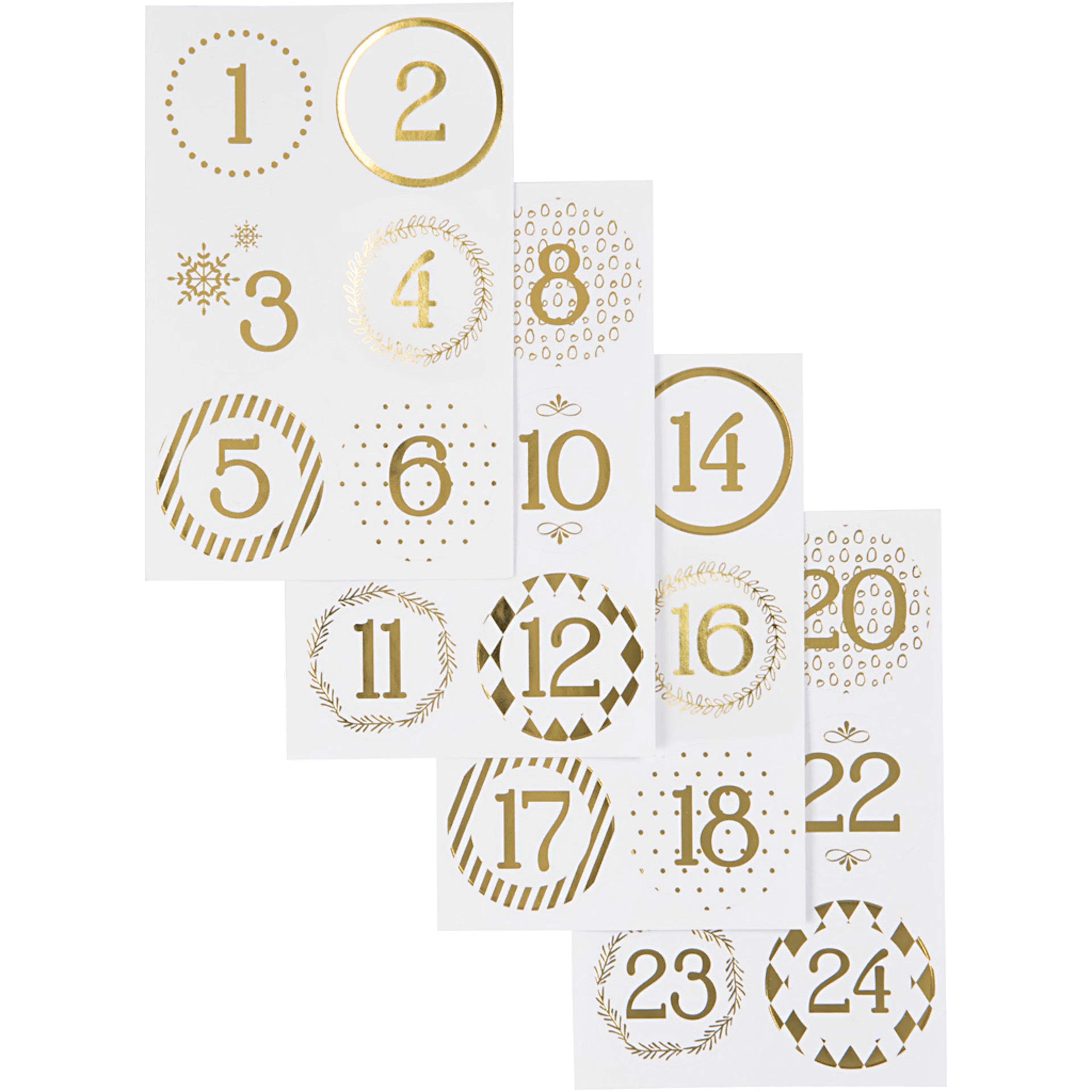 Kalendersifre Creativ Company D40 mm 9x14 cm 4 Ark/1 Pk