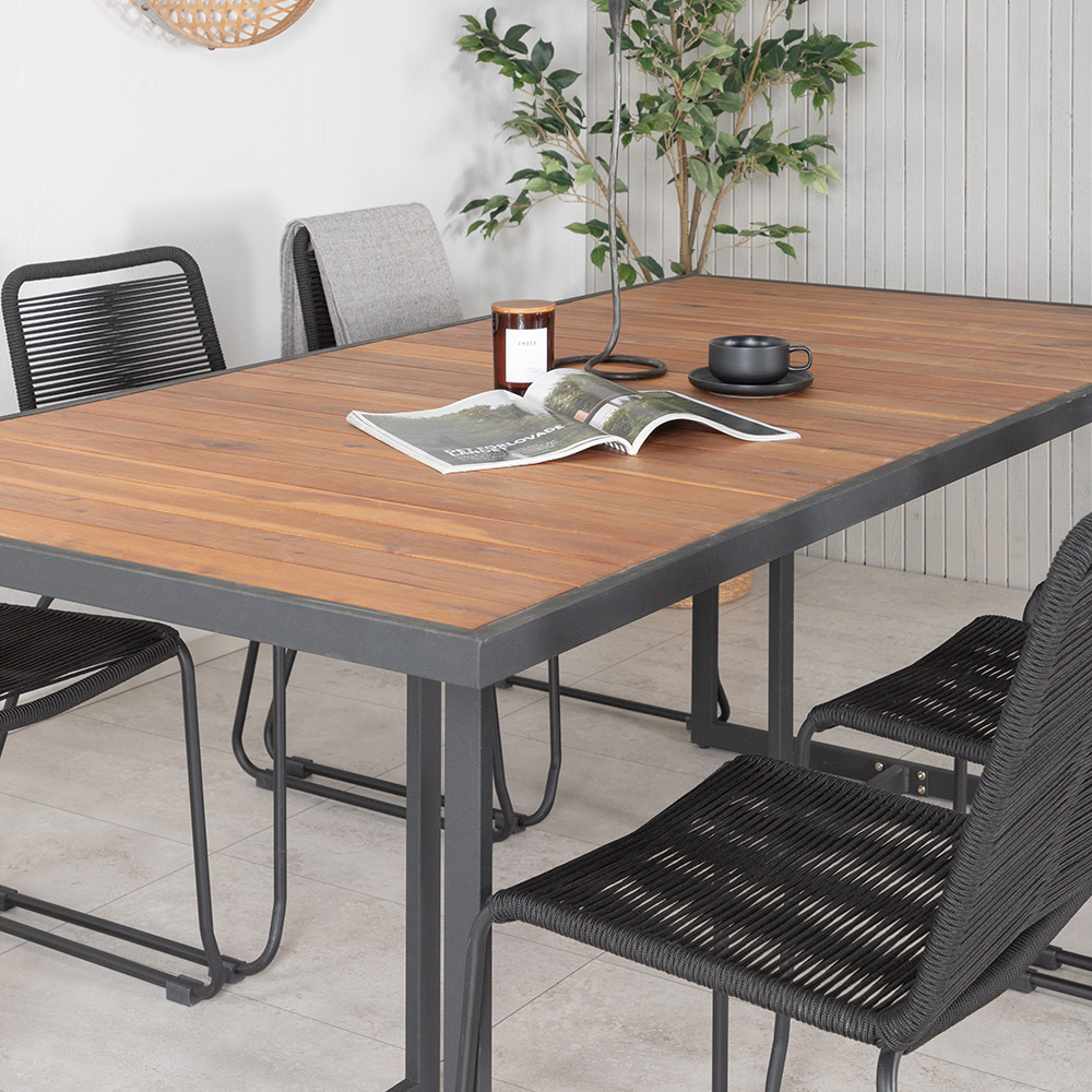 Spisegruppe Venture Home King med 6 Lumi Stablebare Spisestoler