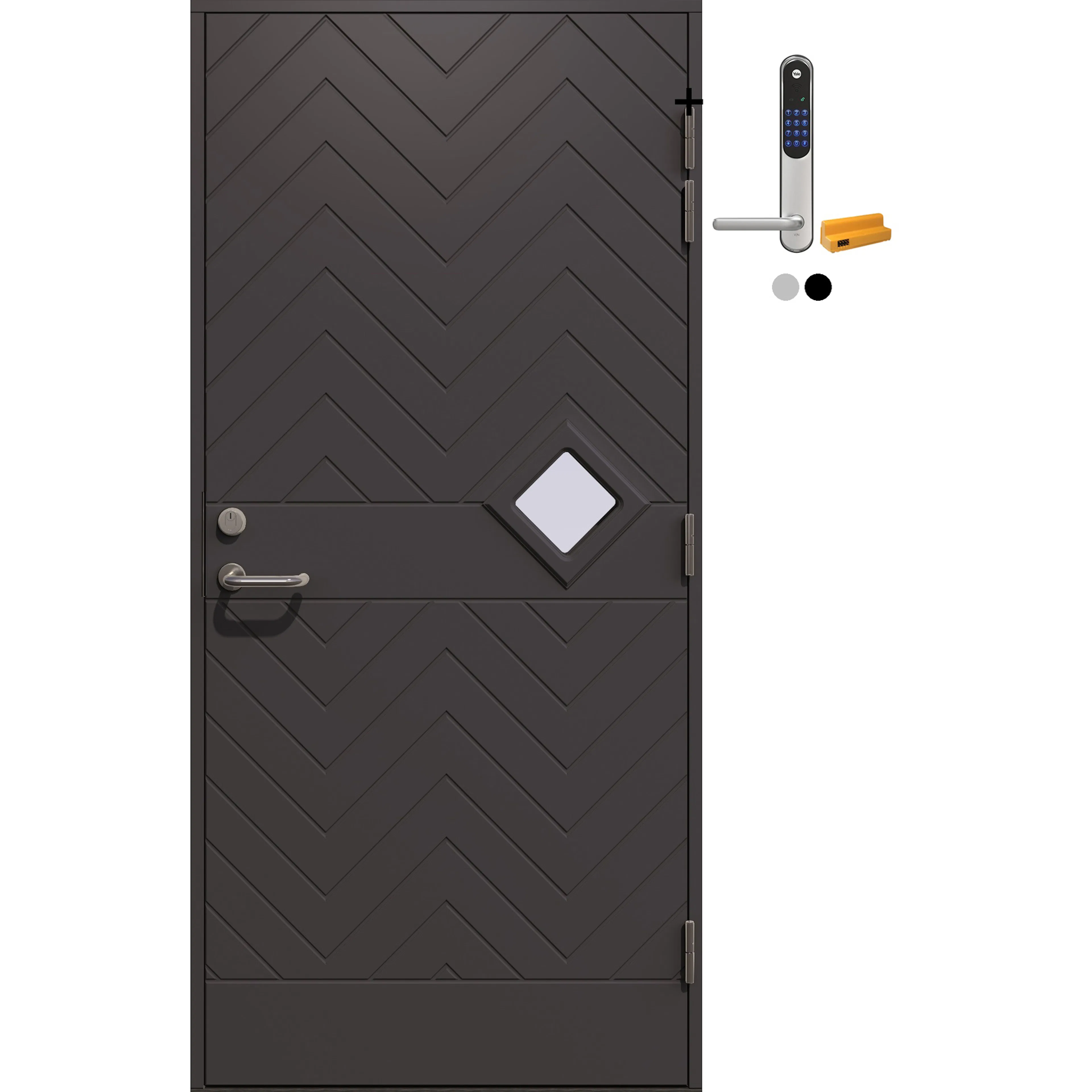 Ytterdør Gilje Helle med Yale Doorman Classic Home