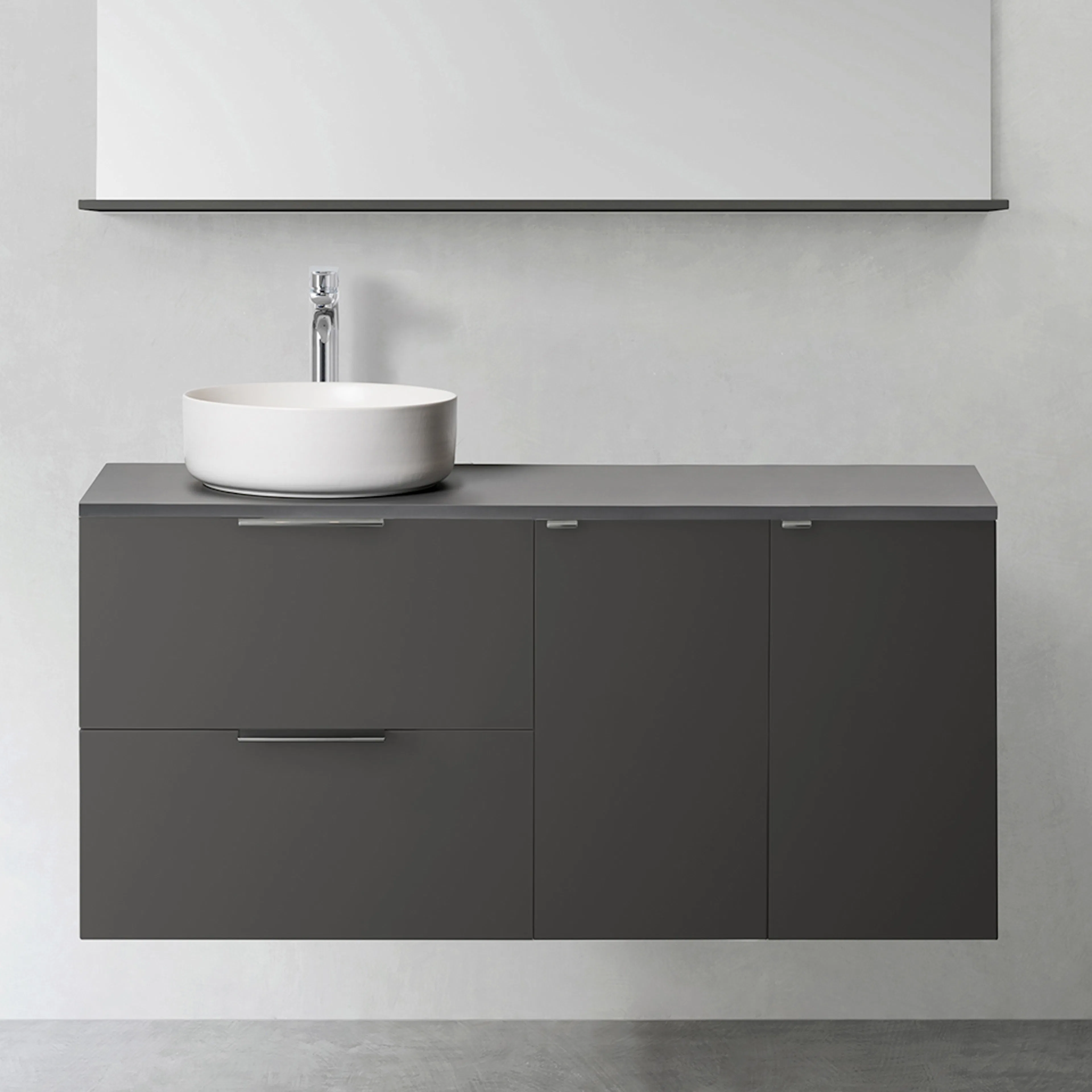 Servantskap Hafa Shape 600 med 2 stk Sidemoduler 300 uten Servant