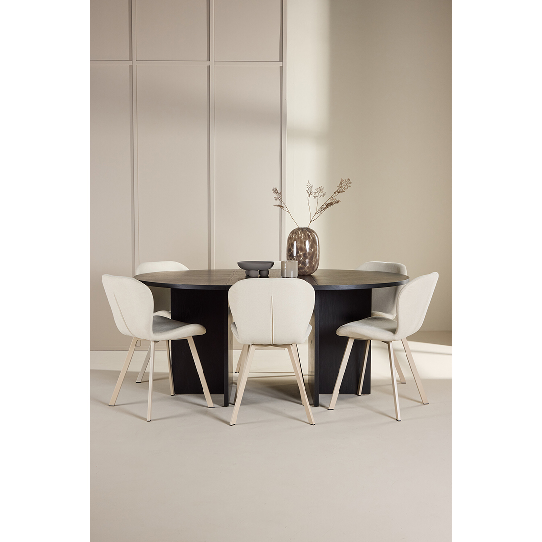 Spisegruppe Venture Home Strada Ø120 cm med 6st Lilja Spisestoler