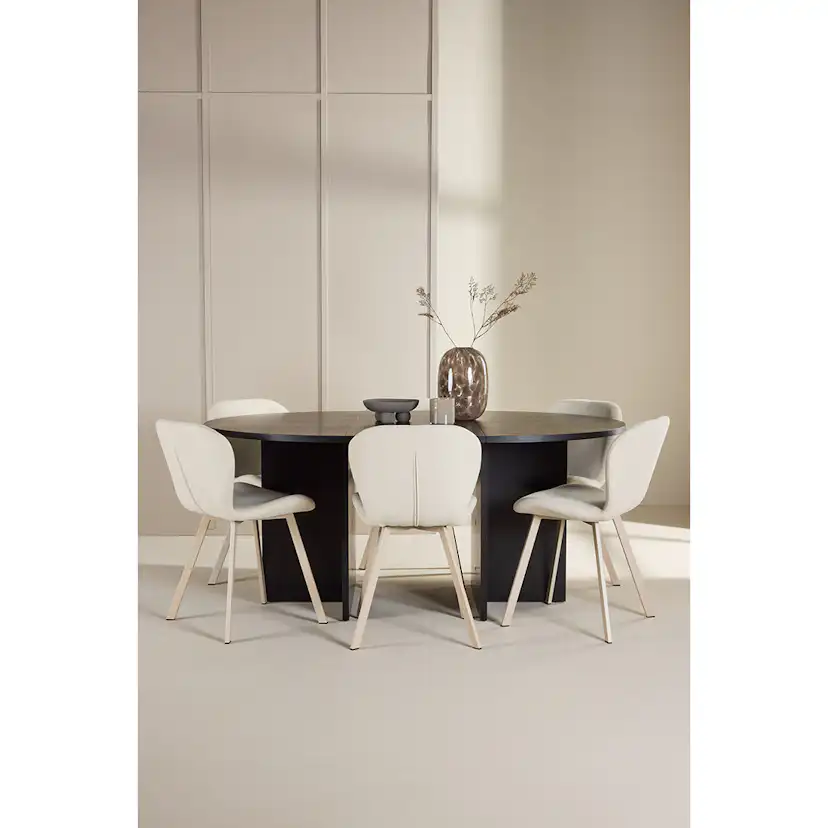 Spisegruppe Venture Home Strada Ø120 cm med 6st Lilja Spisestoler