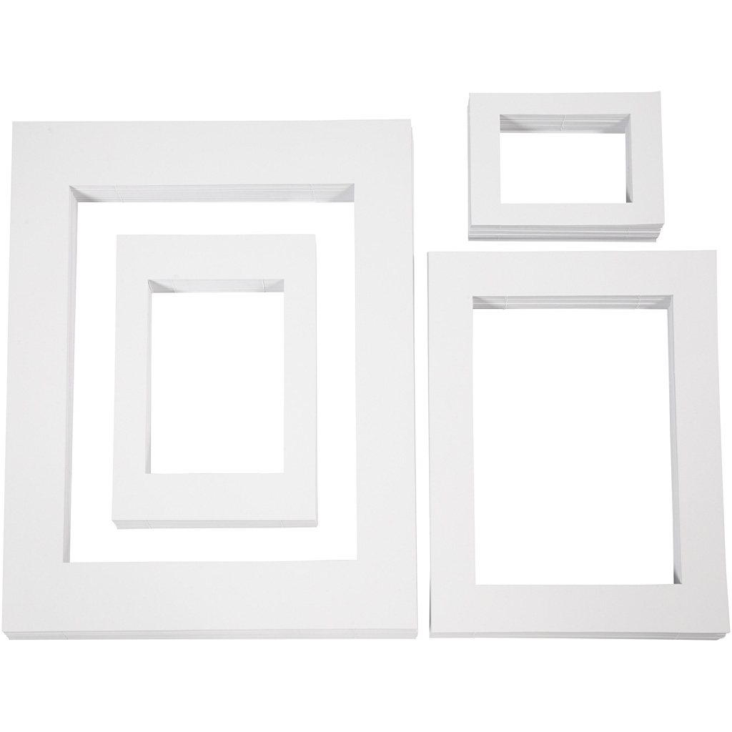 Passepartoutrammer Creativ Company A3 A4 A5 A6 4x100 stk/1 Pk